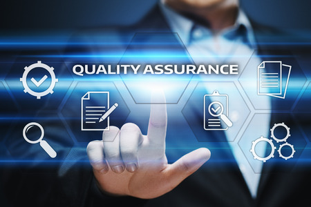 Quality Assurance Service Guarantee Standard Internet Business Technology Concept.の写真素材