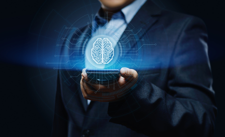 Digital Brain Artificial intelligence AI machine learning Business Technology Internet Network Concept.の写真素材