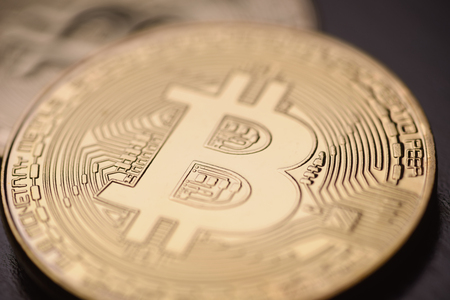 Bitcoin Cryptocurrency Digital Bit Coin BTC Currency Technology Business Internet Concept.の写真素材