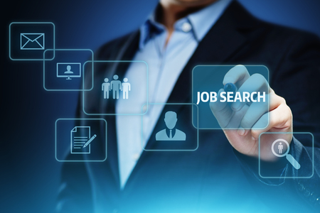 Job Search Human Resources Recruitment Career Business Internet Technology Concept.の写真素材