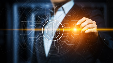 Artificial intelligence Machine Learning Business Internet Technology Concept.