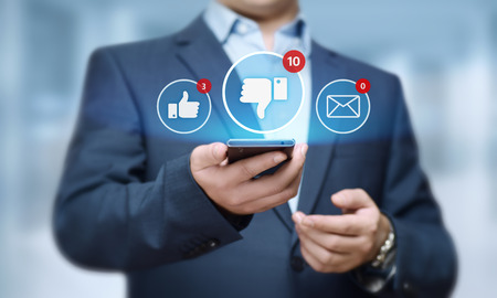 Dislike Social Button Feedback Business Internet Network Concept.の写真素材