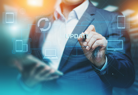 Update Software Computer Program Upgrade Business technology Internet Concept.の写真素材