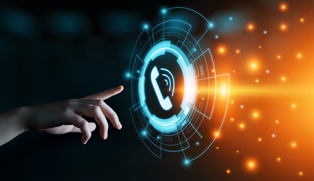 Call Now Business Communication Support Center Customer Service Technology Concept.の写真素材