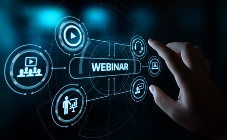 Webinar E-learning Training Business Internet Technology Concept.の写真素材