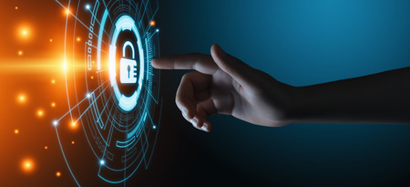Cyber Security Data Protection Business Technology Privacy concept.の写真素材