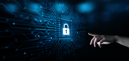 Cyber Security Data Protection Business Technology Privacy concept.の写真素材