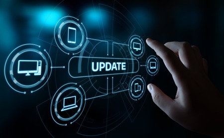 Update Software Computer Program Upgrade Business technology Internet Concept.の写真素材