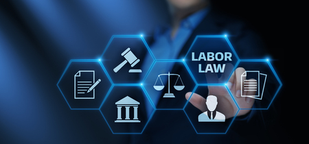 Labor Law Lawyer Legal Business Internet Technology Concept.の写真素材