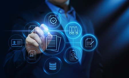 Document Management Data System Business Internet Technology Concept.の写真素材