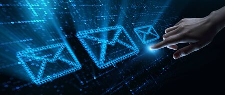 Message Email Communication Internet Technology Network Concept.の写真素材