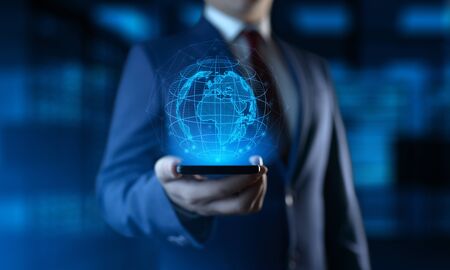 Global World Communication Connection Business Network Internet Techology Conceptの写真素材