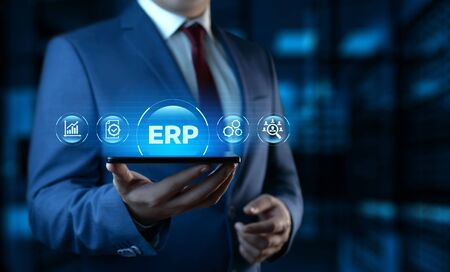 Enterprise Resource Planning ERP Corporate Company Management Business Internet Technology Conceptの写真素材