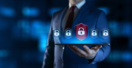 Cyber Security Data Protection Business Technology Privacy conceptの写真素材