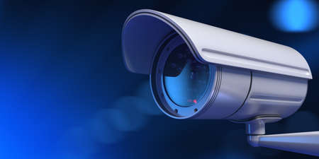 CCTV Camera Security System Business Technology Safety Concept. 3d Render illustration