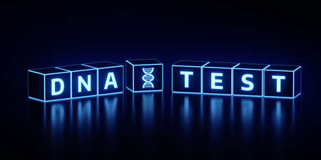 Dna Test Medical Science Reseach Biology Concept. 3d Render illustration