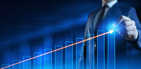 Financial Graph. Stock Market chart. Forex Investment Business Internet Technology concept