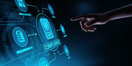 Compliance Rules Law Regulation Policy Business Technology conceptの写真素材