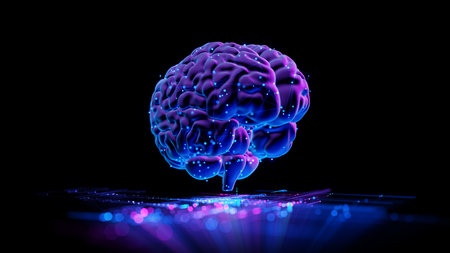 Human Brain - Futuristic Concept of Intelligence, science and mindの写真素材
