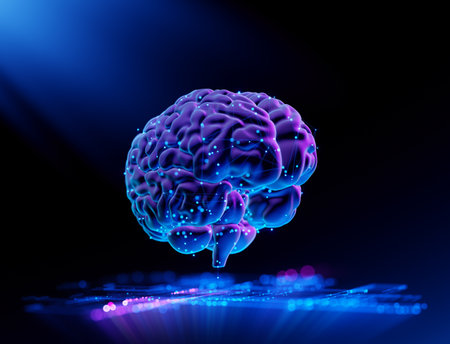 Human Brain - Futuristic Concept of Intelligence, science and mindの写真素材