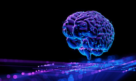 Human Brain - Futuristic Concept of Intelligence, science and mindの写真素材