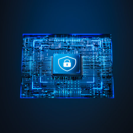 Cyber Security and Data Protection digital icon
