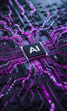 Artificial Intelligence AI Processor on Circuit Board