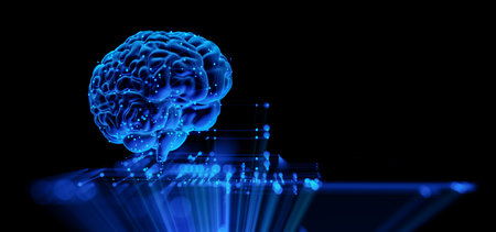 Human Brain - Futuristic Concept of Intelligence, science and mind