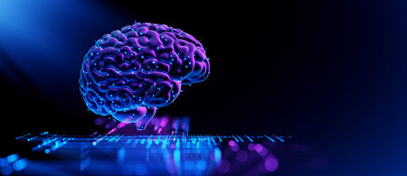 Human Brain - Futuristic Concept of Intelligence, science and mind