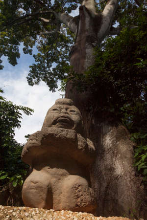 Olmec culture La Venta Villahermosa Tabasco Mexicoの写真素材