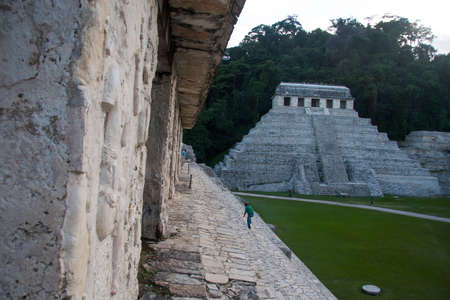 Temple of the Inscriptions, Pakal Tomb.  Palenque,Chiapas,Mexicoの写真素材