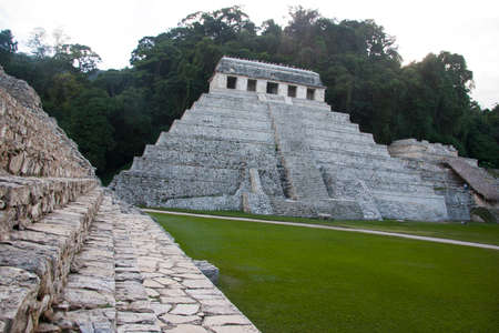 Temple of the Inscriptions, Pakal Tomb.  Palenque,Chiapas,Mexicoの写真素材
