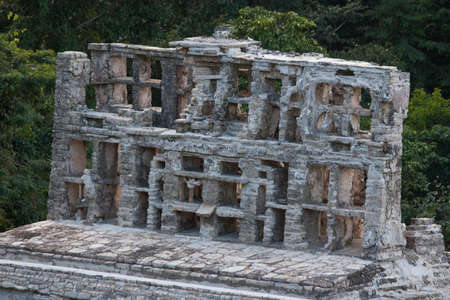 Temple of the Sun Archaeological zone of Palenqueの写真素材
