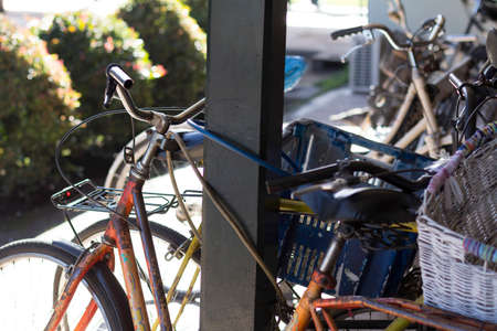 beautiful bicycles old fashioned outdoor Buenos Aires Argentinaの写真素材