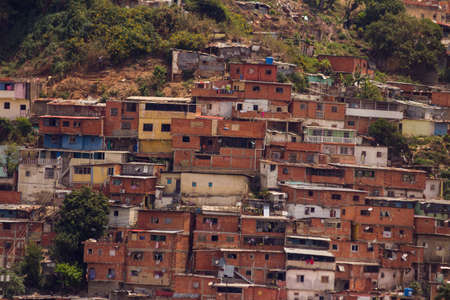 Awesome view of Artigas and Moran Slums in green hills Caracas Venezuela.の写真素材