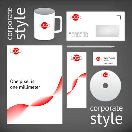 Corporate style portfolio template with dark backgroundのイラスト素材