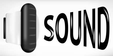 Horizontal sound sign with speakerのイラスト素材