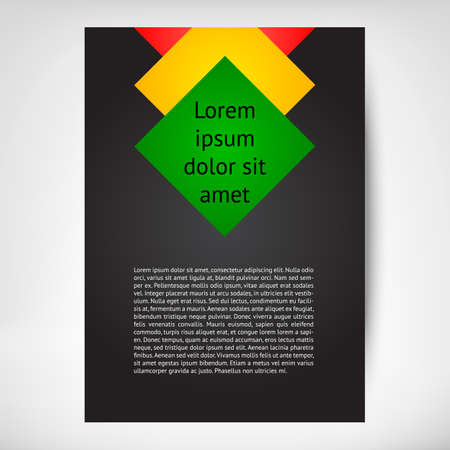 Different colors Vector Vertical flayer leaflet with color insetsのイラスト素材
