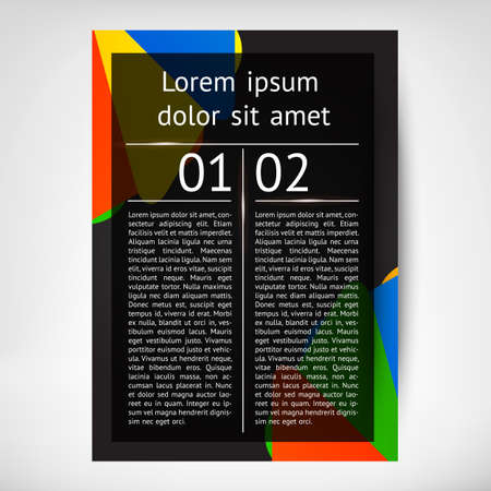 Different colors Vector Vertical flayer leaflet with color insetsのイラスト素材
