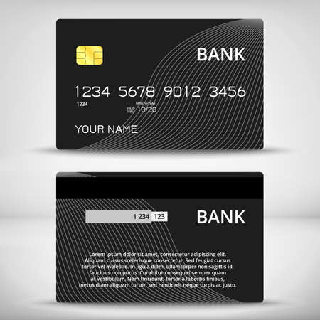 Templates of credit cards design with a polygon background, Isolated vectorのイラスト素材