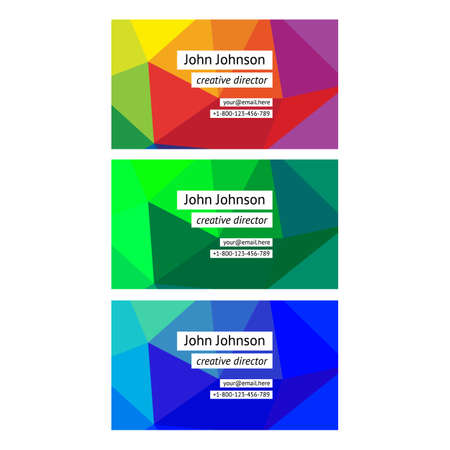 Modern business card  templates with colorful backgoundのイラスト素材