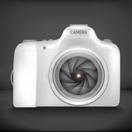 Black vector illustration of camera without lensのイラスト素材
