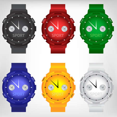 Vector illustration of modern and sport wristwatchのイラスト素材