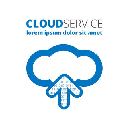 Cloud service, concept of safe cloud computingのイラスト素材