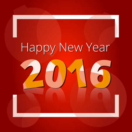 Happy New Year lettering Greeting Card, vector illustration
