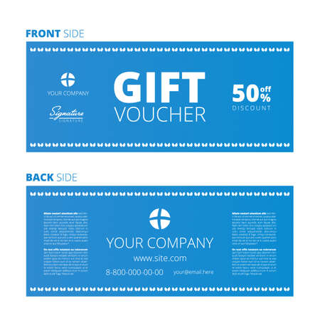 Design of Voucher and Gift certificate, Coupon template design, discountのイラスト素材