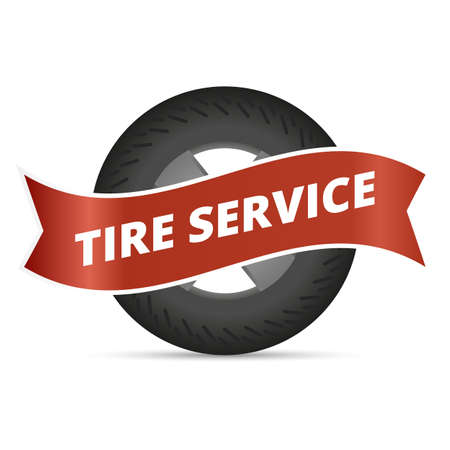 Tire service professional wheels installation service infographic elements set vector illustrationのイラスト素材