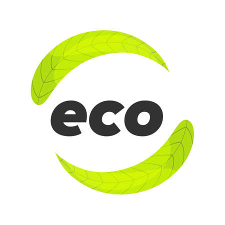 eco template with backgound maded of leaf textureのイラスト素材