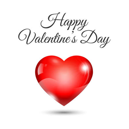 happy valentine day concept with red heartのイラスト素材