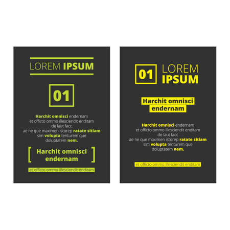 black and white vector business brochure, flyer templateのイラスト素材